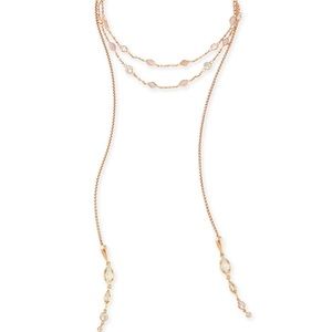 Kendra Scott Emelina Lariat Necklace in Rose Gold